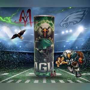Philadelphia Eagles Theme Custom Skinny Tumbler 20oz Stainless Steel